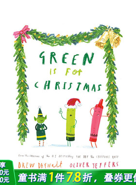 【现货】英文原版 绿色代表圣诞节Green Is For Christmas 艺术插画绘本 3-6岁 儿童进口图书 善优童书