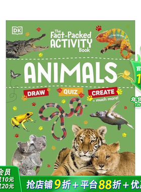 【预售】充满事实的活动书：动物 The Fact-Packed Activity Book:Animals 英文儿童趣味互动进口童书