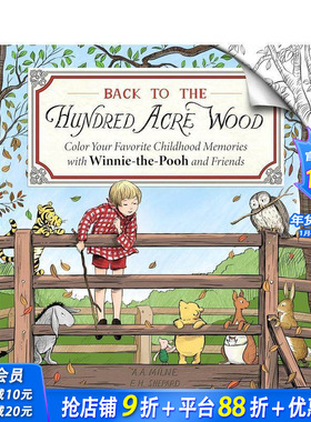 【现货】回到百亩森林 小熊维尼涂色本 Back to the Hundred Acre Wood 原版英文生活综合 正版进口书