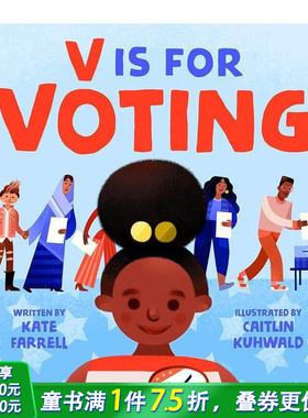 【现货】V is for Voting V代表投票 英文原版儿童启蒙绘本