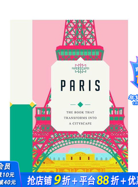 【现货】英文原版 纸上风采:巴黎:礼物书 【Paperscapes】Paris 英文生活综合 正版进口