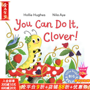 【预售】英文原版 小虫子大情怀:你能做到三叶草 Little Bugs Big Feelings适应变化缓解焦虑 精装艺术插画绘本进口儿童英语图书