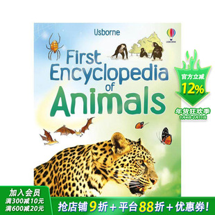 【预售】【初探世界小百科】动物 【First Encyclopedia】of Animals 英文儿插画科普绘本 进口童书