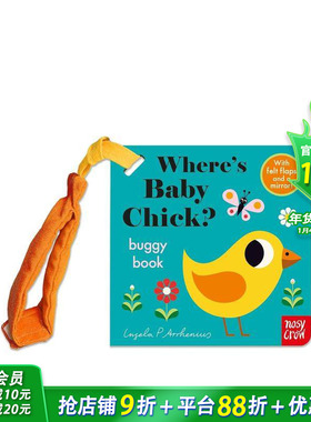 【预售】【毛毡翻翻书】小鸡宝宝去哪了？ 【Felt Flaps】Where's Baby Chick? (Buggy Book) 英文儿童趣味互动书 幼儿英语启蒙