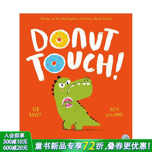 恐龙 不愿分享 Donut Touch 进口童书 英文儿童故事绘本 现货