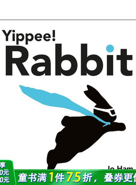 【预售】【英国插画师Jo Ham】好耶！兔子（纸板书） Yippee! Rabbit 英文儿童插画故事绘本 进口童书