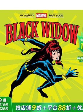 【现货】英文原版【不平凡漫威读物】 黑寡妇Black Widow纸板书绘本 Mighty Marve 3-6岁 进口儿童图书 善优童书