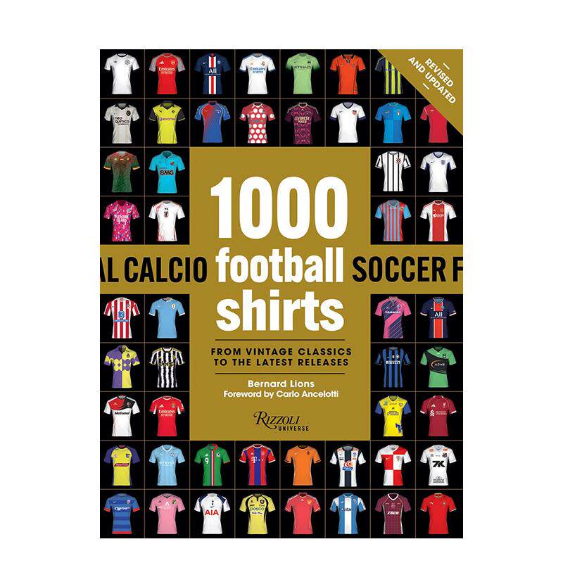 【预售】1000件足球衣经典图鉴：全新升级版 1000 Football Shirts Revised and Updated 原版英文运动 正版进口书