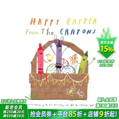 【预售】蜡笔:复活节快乐 Happy Easter From The Crayons 英文儿童插画故事绘本 进口童书