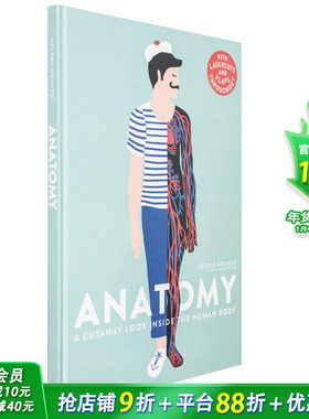 【现货】纸雕立体书 Anatomy人体结构 Helene Druvert剪纸艺术 儿童趣味科普 英文原版 T&H出版【善优童书】