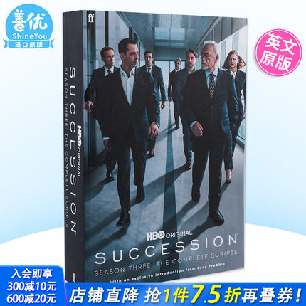 【预售】Succession: Season Three: The Complete Scripts 继承之战争 弟三季 剧本 英文原版进口书籍【善优图书】