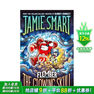 【预售】弗莱姆伯岛3：发光骷髅 Flember3插画家Jamie Smart儿童奇幻冒险系列 英文儿童桥梁章节故事 英语拓展阅读进口书