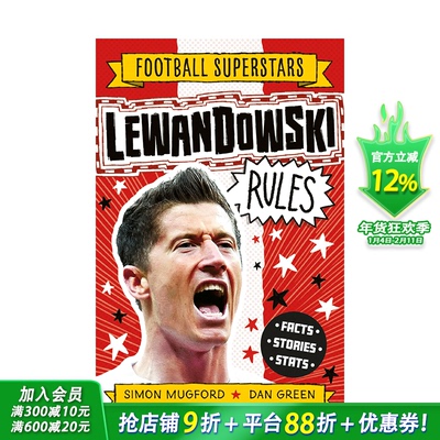 【现货】英文原版 足球明星特辑：莱万多夫斯基【Football Superstars】Lewandowski Rules 6岁+儿童英语初级
