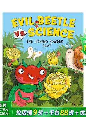 【现货】邪恶甲虫大战科学：发痒粉阴谋 Evil Beetle Versus Science: The Itching Powder Plot英文儿童漫画故事书 英语拓展阅读