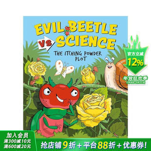 【现货】邪恶甲虫大战科学:发痒粉阴谋 Evil Beetle Versus Science: The Itching Powder Plot英文儿童漫画故事书 英语拓展阅读