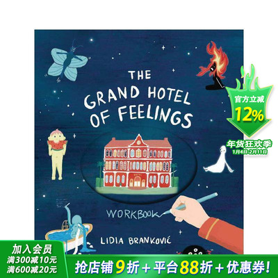 【预售】情绪大饭店：互动手册 Grand Hotel Of Feelings Workbook， The 英文儿童插画故事绘本 进口童书
