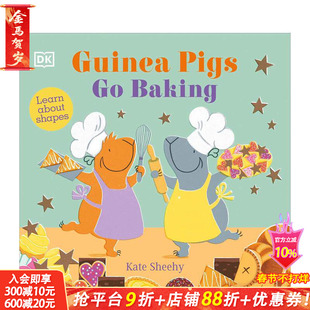 【预售】天竺鼠学习烘焙 Guinea Pigs Go Baking 原版英文儿童插画故事绘本 英语早教 进口童书