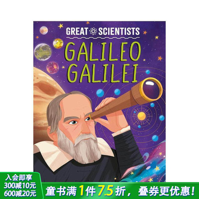 【现货】伟大科学家：伽利略?伽利莱(精装) Great Scientists: Galileo Galilei 英文儿童插画故事绘本 进口童书
