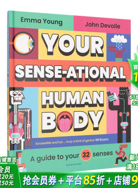 【现货】人体感官：探索32 种感觉系统 Your SENSE-ational Human Body 英文儿童插画科普故事绘本 进口童书