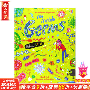 【预售】【翻翻书】See Inside Germs 了解细菌 生物学科普儿童读物 英文原版知识启蒙【善优童书】