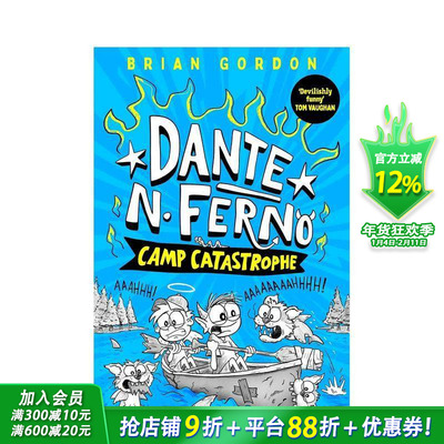 【预售】但丁·N·费尔诺：灾难营地 Dante N. Ferno: Camp Catastrophe 英文儿童爆笑漫画故事 英语拓展阅读进口书