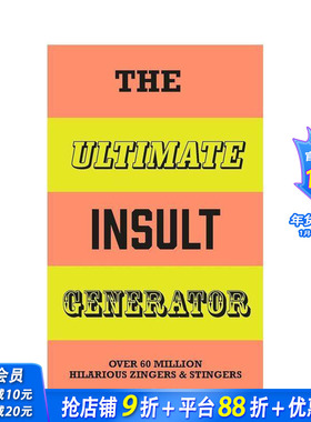 【预售】爆笑毒舌生成器：万能吐槽语录 The Ultimate Insult Generator 原版英文生活综合 自由组合 可生成6000万条 正版进口书