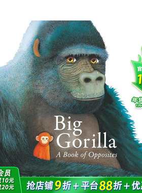 【预售】大猩猩：对立面之书  绘本大师安东尼·布朗 Big Gorilla: A Book of Opposites 英文儿童概念认知启蒙 英语早教进口书