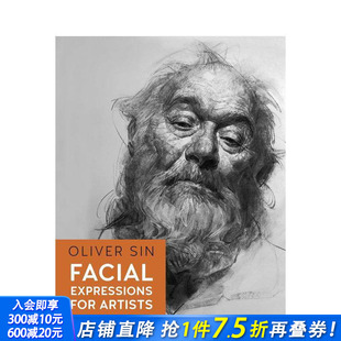 英文艺术画册画集 进口书 绘画技巧 for Artists Expressions 面部表情：肖像画中捕捉情感和情绪 Facial 正版 原版 现货