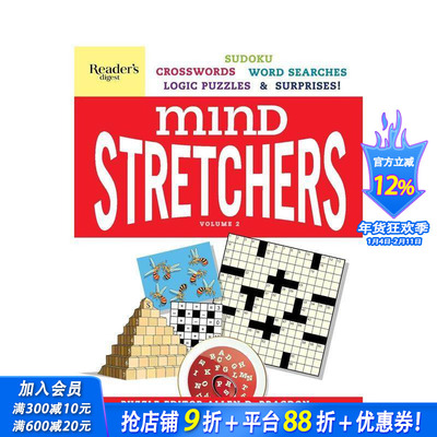 【现货】读者文摘思维担架解谜书弟2卷Reader's Digest Mind Stretchers Puzzle Book Vol.2 趣味游戏书 英文版 生活悠闲书