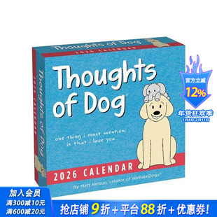 【预售】【日历】狗狗的思绪 2026年日历 Thoughts of Dog 2026 Day-To-Day Calendar 艺术创意文创周边 正版进口