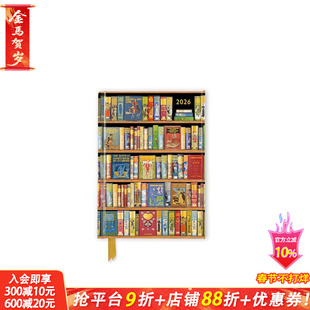 【预售】【日历】2026年博德利图书馆：书架豪华口袋日历记事本 Bodleian Libraries 原版日历 进口文创周边