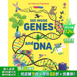 【预售】英文原版 基因及DNASee Inside:Genes & DNA 人体科普百科翻翻书 Usborne精装绘本 6岁+儿童英语进口图书 善优童书