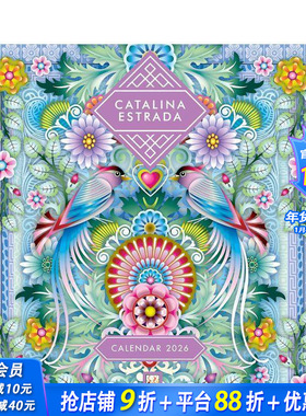 【预售】【日历】Catalina Estrada插画 2026年挂历 Catalina Estrada Wall Calendar 2026 (Art Calendar) 日历 正版进口书