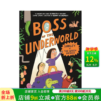 【预售】【冥界老大】苐1册：雪莉大战绿魔Boss of the Underworld:Shirley vs the Green Menace英文儿童漫画故事书英语拓展阅读