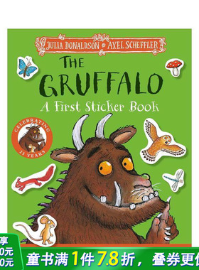 【预售】咕噜牛：第一本贴纸书 The Gruffalo: A First Sticker Book 英文儿童趣味互动 幼儿英语启蒙进口童书