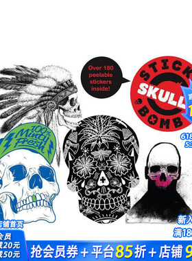【现货】Book Review: Stickerbomb Skulls   骷颅头贴纸