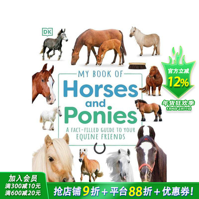 【预售】【DK生活事实丛书】关于马儿的一切 【My Book of】Horses and Ponies 英文儿童插画动物科普绘本 进口童书