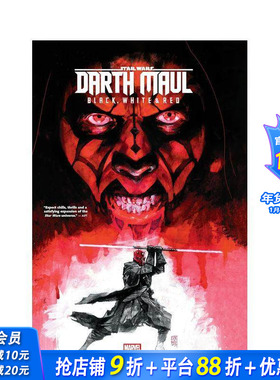 【预售】星球大战：达斯?摩尔 —— 黑、白与红 Star Wars: Darth Maul - Black  White & Red 英文漫画书 正版进口书