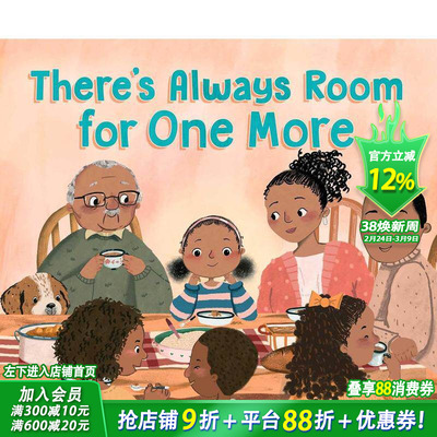 【预售】总会多一个位置的 There's Always Room for One More 英文原版儿童艺术插画故事绘本 进口童书