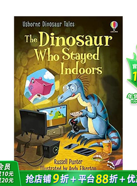【现货】待在室内的恐龙The Dinosaur Who Stayed Indoors 3-6岁儿童英语启蒙趣味社交启蒙故事分*阅读书 英文原版 图书