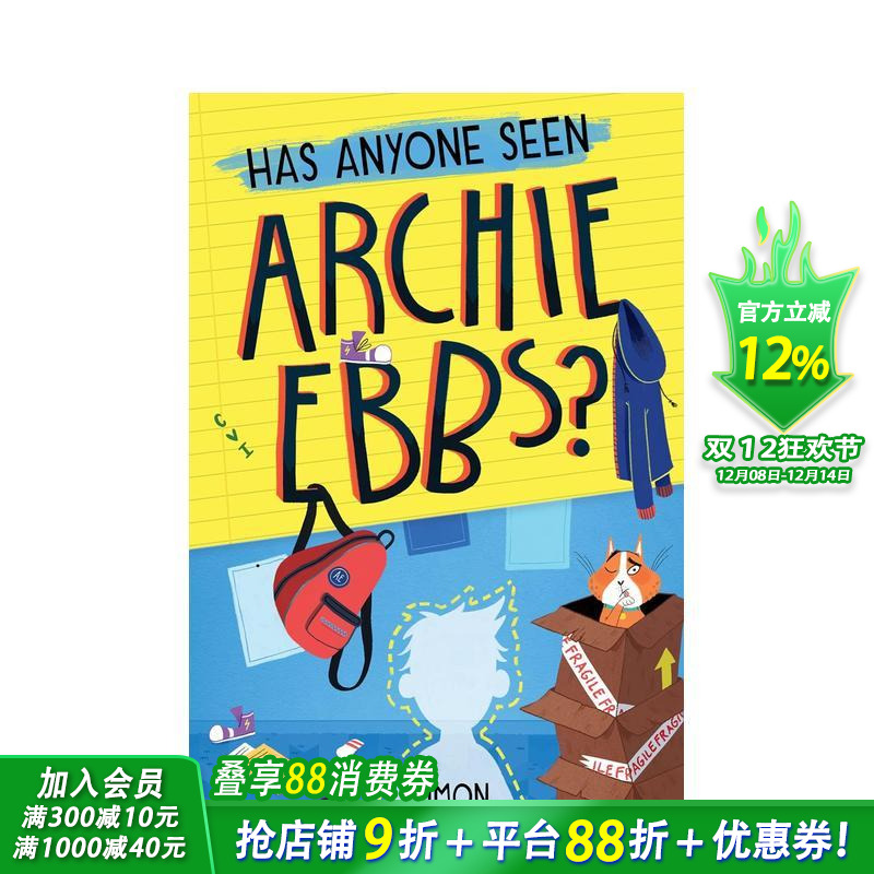 【现货】英文原版 Has Anyone Seen Archie Ebbs?，有人见过阿奇·埃布斯吗？ 儿童小说 英语课外分*阅读章节书 10岁以上