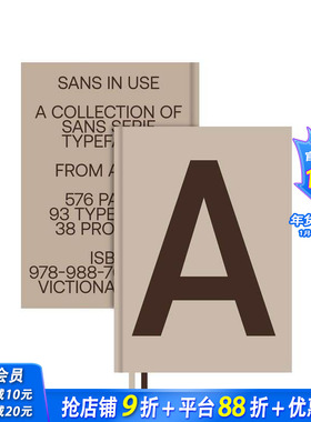 【现货】无衬线体应用：无衬线字体作品集 Sans In Use : A Collection of Sans Serif Typefaces 英文字体图案设计 正版进口书