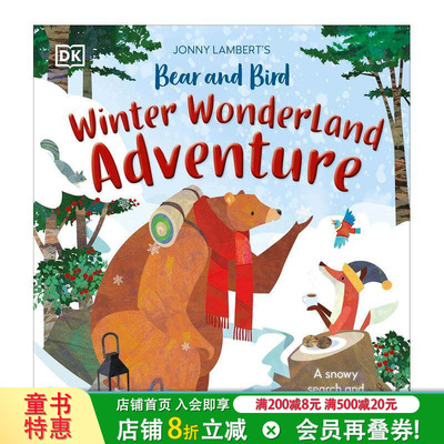 【预售】【约翰尼·兰伯特的熊和小鸟】冬日奇境冒险 Jonny Lambert's Bear and Bird 英文儿童插画故事绘本 进口童书