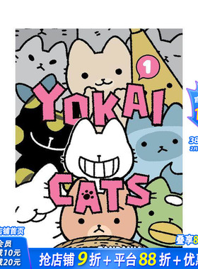 【预售】妖怪猫咪 卷1 日本画师PaNDaNIa Yokai Cats Vol. 1 原版英文漫画书 正版进口书