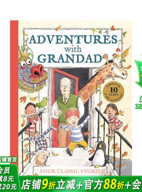 【预售】与外公的冒险 Sam Usher季节四部曲（4册合1） 十周年纪念版 Adventures with Grandad 英文儿童插画故事绘本 进口童书