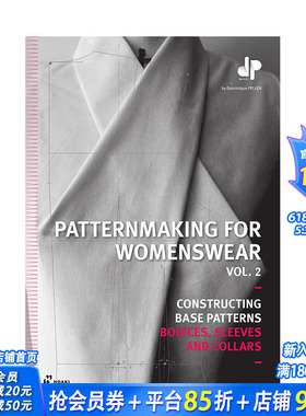 【预售】女装裁剪卷2：衣身、袖子和领子的基础图案构造 Patternmaking for Womenswear Vol. 2 时尚服装设计英文正版进口