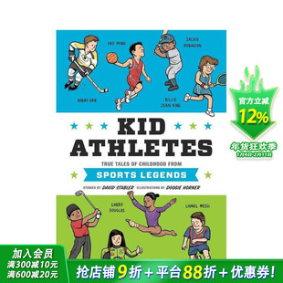 【预售】【名人童年故事】运动员们 【Kid Legends】Kid Athletes 12岁+英文小说故事 英语阅读拓展读物 进口童书
