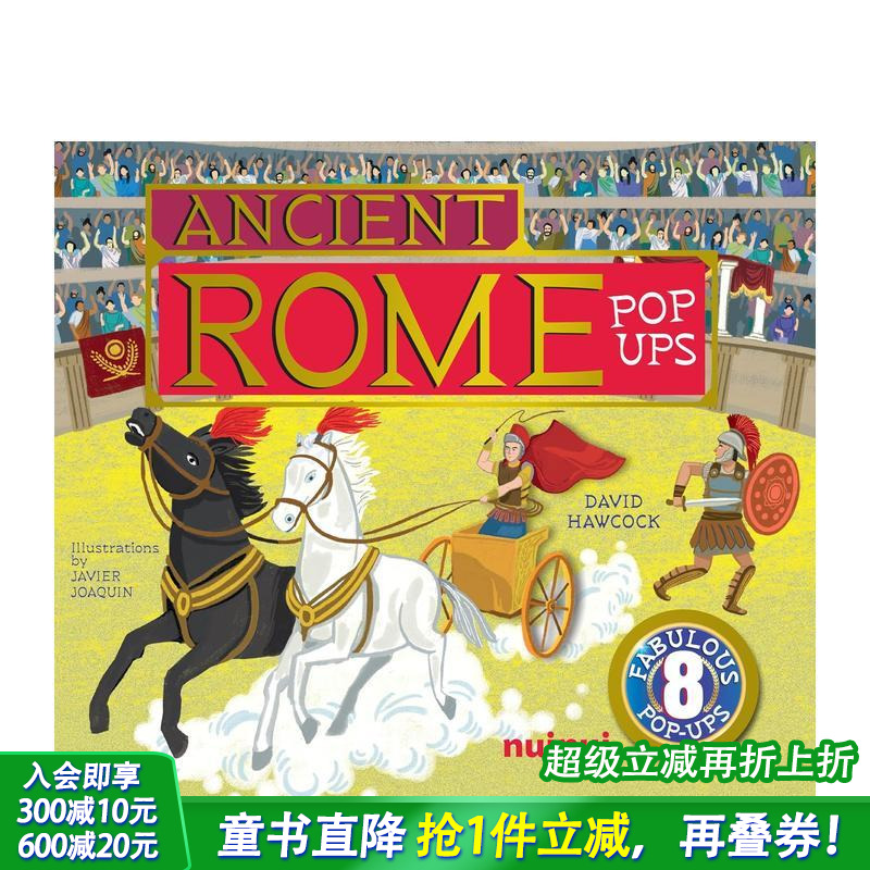 【预售】【古文明立体书】古罗马立体书 【Ancient Civilisations Pop-Ups】Ancient Rome Pop-Ups英文儿童立体趣味绘本 进口童书