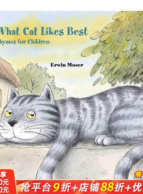 【预售】猫最喜欢什么 What Cat Likes Best 英文儿童插画故事绘本 进口童书