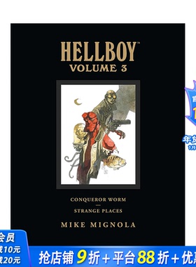 【预售】英文原版漫画 地狱男爵图书馆版本3 Hellboy Library Edition3: Conqueror Worm and Strange Places  正版进口书籍